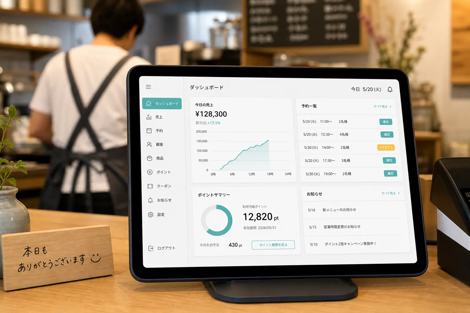 Boost Upの管理画面デモ